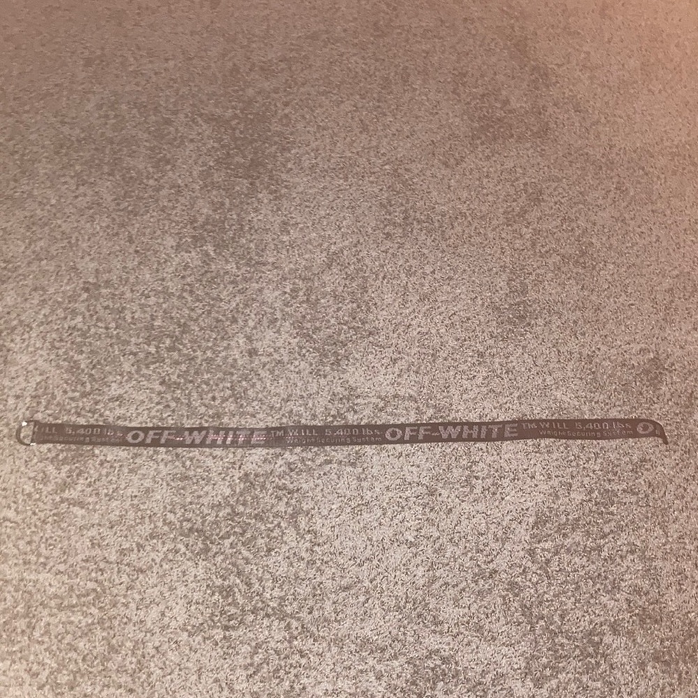 Black off white belt